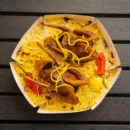 حمام فرنسي على طریقة المندي مع الأرز - جوز